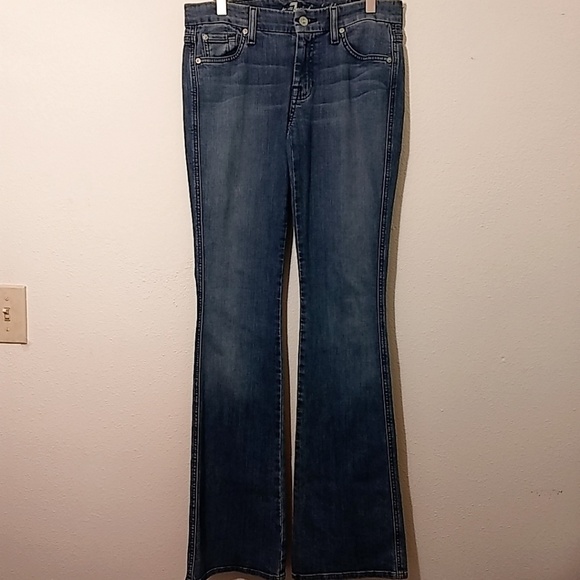 7 For All Mankind  A Pocket Flare Jeans Denim Jean - Picture 1 of 5